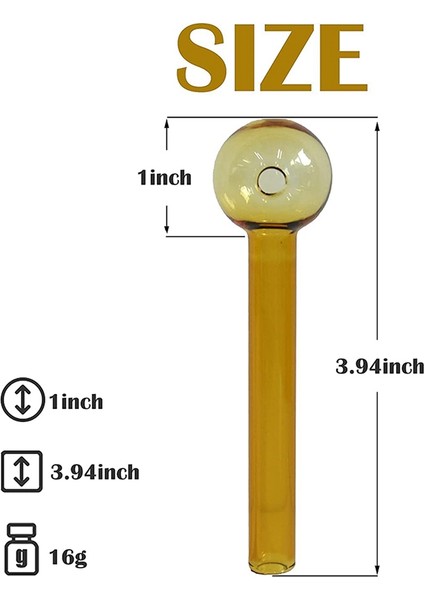 8 Adet Sarı Yeniden Kullanılabilir Cam Kandil Brülörü (Yurt Dışından)