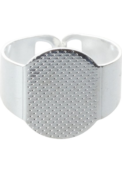 100 Adet 15 mm Gümüş Renk Işçiliği Oval Ayarlanabilir Halkalık (Yurt Dışından)