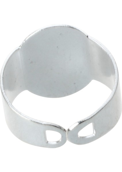 100 Adet 15 mm Gümüş Renk Işçiliği Oval Ayarlanabilir Halkalık (Yurt Dışından)