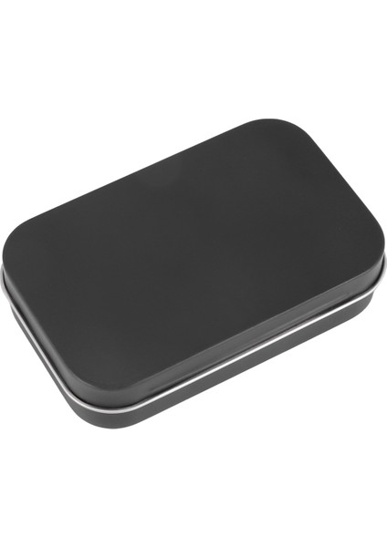 10 Adet 95X60X21MM Siyah Teneke Kutu Siyah Metal Kutu Mat Şeker Kutusu Küçük Kutu (Yurt Dışından)