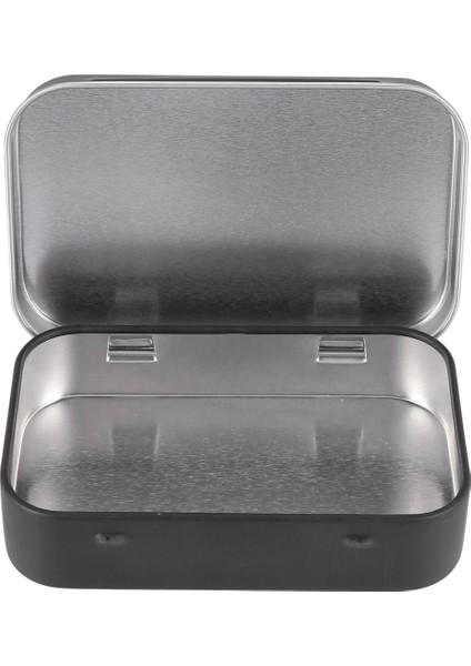 10 Adet 95X60X21MM Siyah Teneke Kutu Siyah Metal Kutu Mat Şeker Kutusu Küçük Kutu (Yurt Dışından)