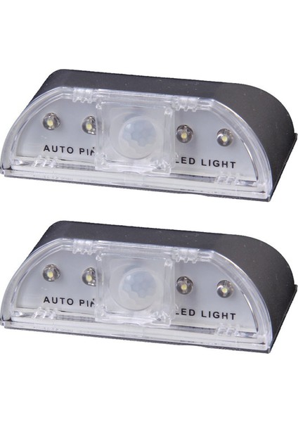 2x 4 LED Oto Pir Kızılötesi Kablosuz Kapı Anahtar Deliği Hareket Sensörü Işık Lambası (Yurt Dışından)