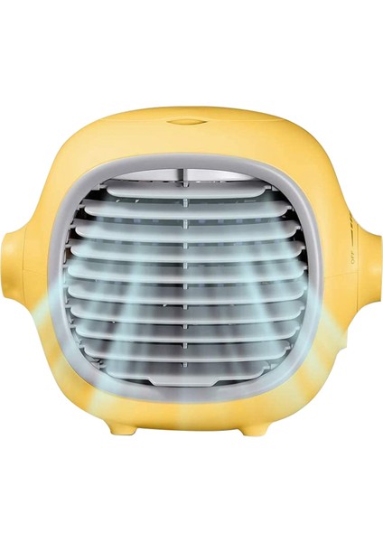 Taşınabilir Klima Fanı Soğutma Alanı USB Şarjlı Sessiz Masaüstü (Sarı) (Yurt Dışından)