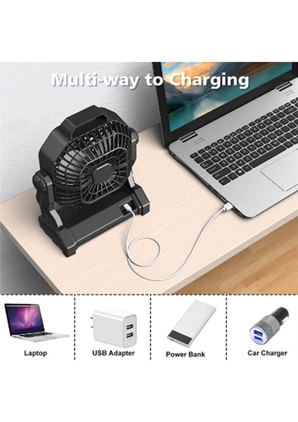 Taşınabilir Fan,şarj Edilebilir Fan Pille Çalışan Fan,sessiz ve Ayarlanabilir Kafa Fanı,çeşitli Faaliyetler Için Küçük USB (Yurt Dışından)