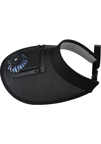 Yaz Fan Soğutma Beyzbol Şapkası Unisex Golf Şapka Boş Üst Fan Kapağı Nefes Güneşlenen Fan Şapka Güneş Koruyucu Kap, Siyah (Yurt Dışından)