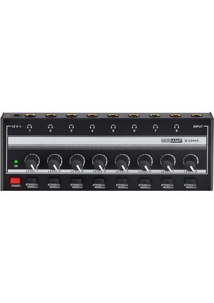 HA800S Ultra Kompakt Ses Amplifikatörü 8 Kanal Mini Stereo Kulaklık Amplifikatörü Stereo Anahtarlama Güç Amplifikatörü-Abd Tak (Yurt Dışından)