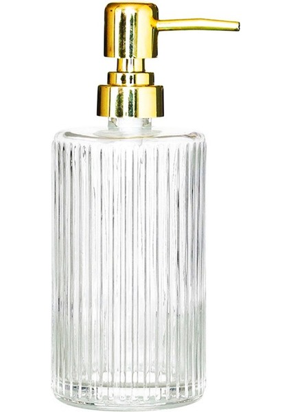 400 ml Cam Losyon Şişesi Pres Tipi Dağıtım Şerit Pompa Kafası Altın Pres Tipi Sabun Sıvı Banyo Depolama Şişesi (Yurt Dışından)
