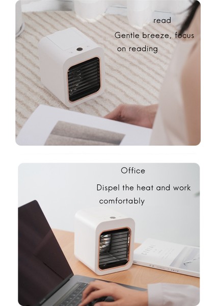 Taşınabilir USB Masası Mini Fan Klima Soğutucu Masaüstü Soğutma Nemlendirici Arıtma Ofis Yatak Odası Için, Beyaz (Yurt Dışından) fiyatları