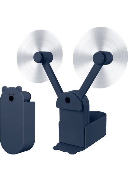 Taşınabilir El Mini Fan, Küçük Fan Çift Kafa Kişisel USB Şarj Edilebilir 3000 Mah Pil Kumandalı El Masası (Yurt Dışından)