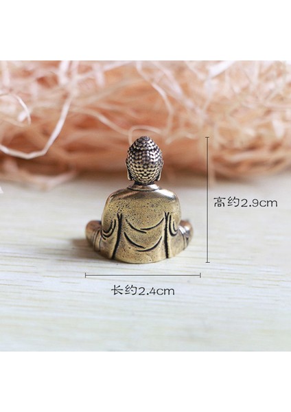 Mini Buda Heykeli Bronz Buda Heykeli Çin Budizmi Saf Bakır Bronz Sakyamuni Buda Heykeli (Yurt Dışından)