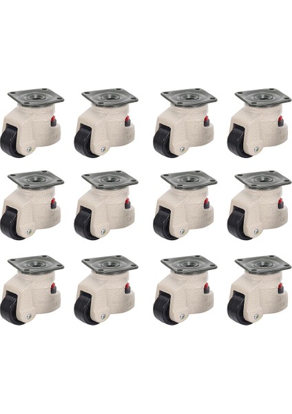 12 Adet Geri Çekilebilir Tesviye Tekerleri Endüstriyel Makine Döner Tekeri Castor Tekerlek Ofis Koltuğu Arabası 330 Lbs (Yurt Dışından) modelleri