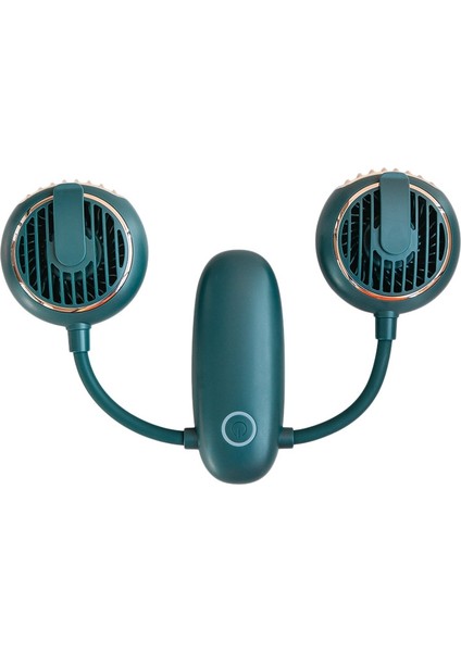 -F38 Çift Kafalı Çok Fonksiyonlu Fan, USB Şarjlı Mini Katlanabilir Dış Mekan Için Bele Monte Fan (Yeşil) (Yurt Dışından)