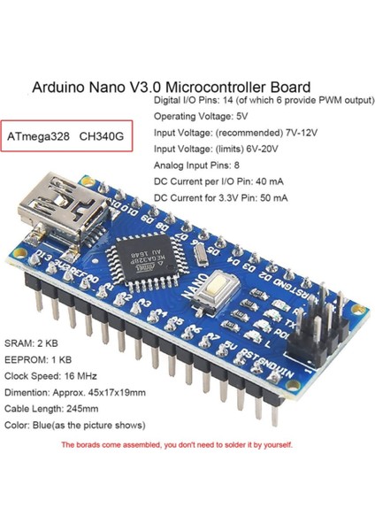 5 Parça ATMEGA328P 5V 16M Denetleyici Devre Kartı Modülü USB Kablosu ile Uyumlu, Arduinoıde ile Uyumlu (Yurt Dışından) fırsatları