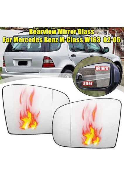 Sürücü Sağ Yan Dikiz Isıtmalı Ayna Camı - M-Serisi W163 ile Uyumlu 2002 2003 2004 2005 (Yurt Dışından) fırsatları