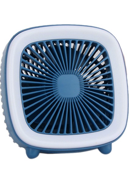 USB Masa Fanı, Ev Ofis Araba Dış Mekan Seyahati Için Yumuşak Gece Lambası Fanı ile 3 Hızlı Kişisel Küçük Masaüstü Masa Sessiz (Mavi) (Yurt Dışından) indirimleri