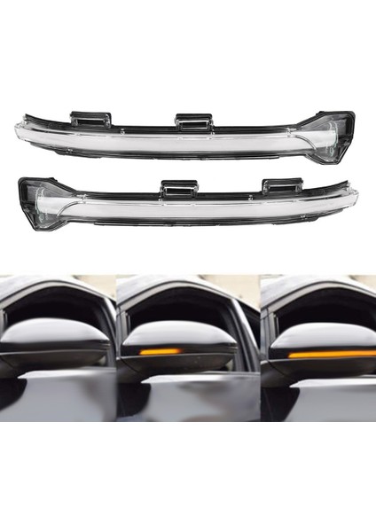 Mavi + Amber LED Dinamik Dönüş Sinyali Dikiz Aynası Gösterge Işığı -Golf 7 Mk7 7.5 7 ile Uyumlu (Yurt Dışından)