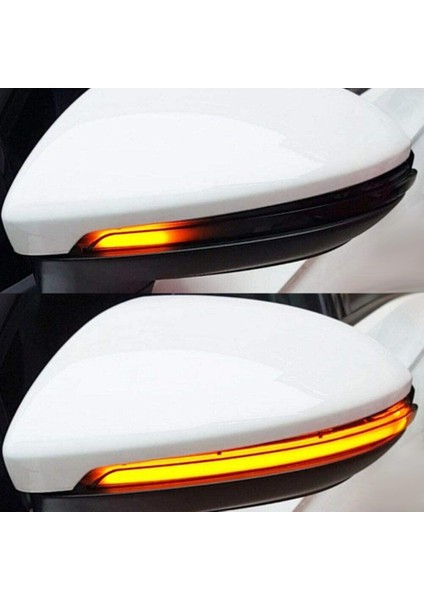 Mavi + Amber LED Dinamik Dönüş Sinyali Dikiz Aynası Gösterge Işığı -Golf 7 Mk7 7.5 7 ile Uyumlu (Yurt Dışından)