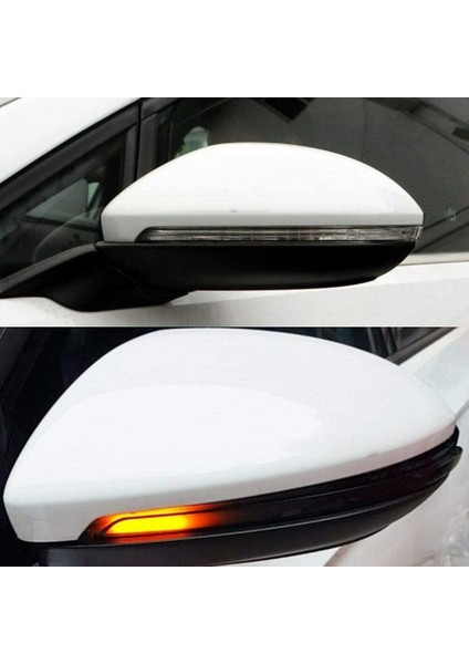 Mavi + Amber LED Dinamik Dönüş Sinyali Dikiz Aynası Gösterge Işığı -Golf 7 Mk7 7.5 7 ile Uyumlu (Yurt Dışından)