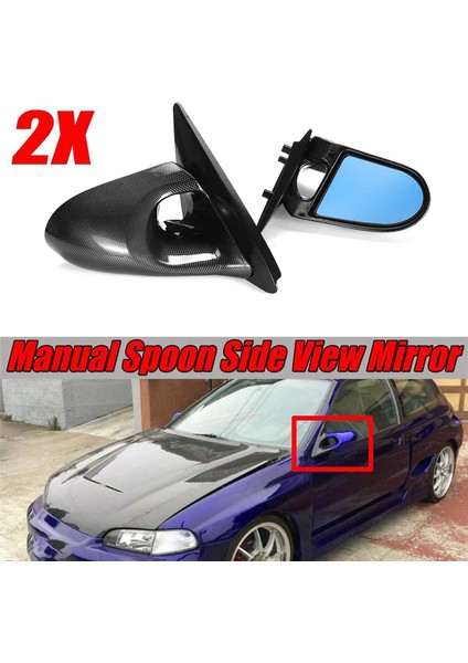 Manuel Ayarlanabilir Kaşık Tarzı 2x Araba Yan Kapı Aynası Dikiz Aynası Düzeneği Eg 2dr 1992-1995 A ile Uyumlu (Yurt Dışından) fiyatları