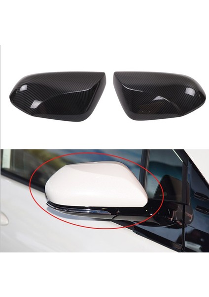 Prius ile Uyumlu 2016-2019 Araba Karbon Fiber Stil Dikiz Yan Kapı Ayna Çerçevesi Trim Dekoratif Aksesuarları (Yurt Dışından) fırsatları