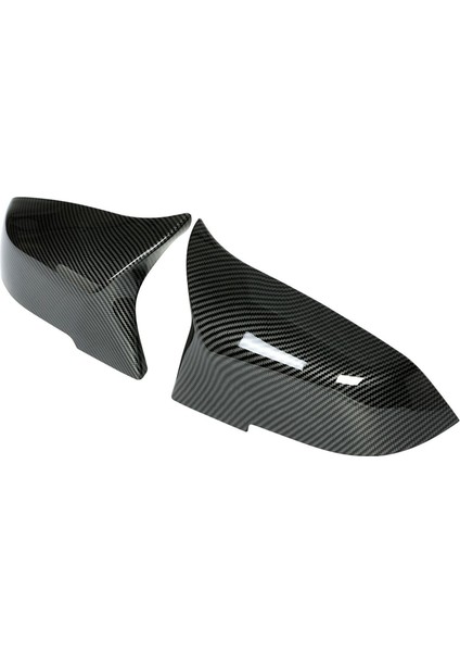 Araba Bullhorn Ayna Kapağı ile Uyumlu 1 2 3 4 X1 I3 Serisi F30 F20 E84 Karbon Fiber Desen Dış Ayna Kapağı (Yurt Dışından)
