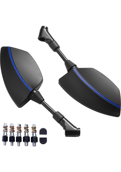 Motosiklet Dikiz Modifiye Parlama Önleyici Yansıtıcı Geniş Alan Görünümü, N1S Mqi2 Ms U1 U + G0 F0 F2 Ayna C ile Uyumlu (Yurt Dışından)