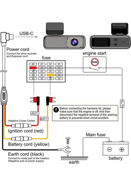 Q6 1296P Hd Mini Dvr Araç Kamerası Akıllı Wifi Bağlantısı Araç Sürücüsü Android Araba Video Kaydedici Dashcam 24H Park Monitörü (Yurt Dışından)