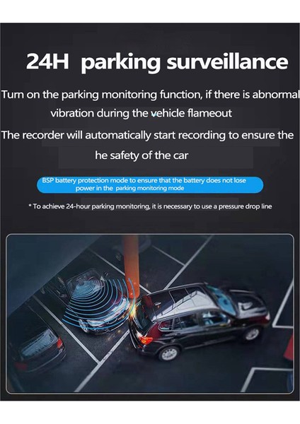 Q6 1296P Hd Mini Dvr Araç Kamerası Akıllı Wifi Bağlantısı Araç Sürücüsü Android Araba Video Kaydedici Dashcam 24H Park Monitörü (Yurt Dışından)