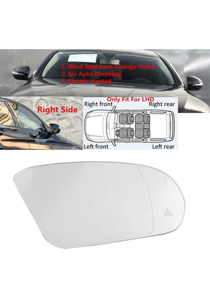 Sağ Yan Kanat Dikiz Aynası Kör Nokta Isıtmalı - C,e,s,glc Class W205 W222 W213 X253 2013-2021 ile Uyumlu (Yurt Dışından) fırsatları