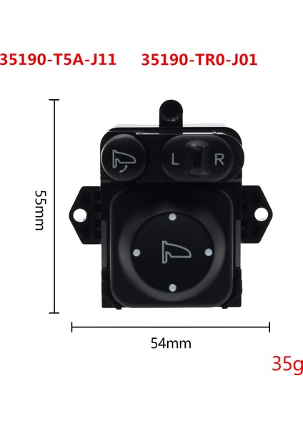 35190-T5A-J11 35190T5AJ11 Araba Parçaları Dış Yan Ayna Kontrol Anahtarı Ayarlayıcı ile Uyumlu Accord Odyssey 2012 2017 (Yurt Dışından) indirimleri