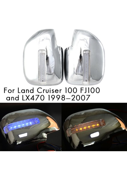 Land Cruiser 100 FJ100 LX470 1998-2007 ile Uyumlu Yan Dikiz Aynası Kapağı Dönüş Sinyali Işıklı (Yurt Dışından) fiyatları
