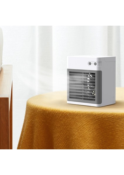 Hava Soğutucu Üç Hızlı Ayarlanabilir Sessiz Büyük Hacimli Nemlendirme Masaüstü Veya Oda Için Soğutma Fanı, Beyaz (Yurt Dışından)