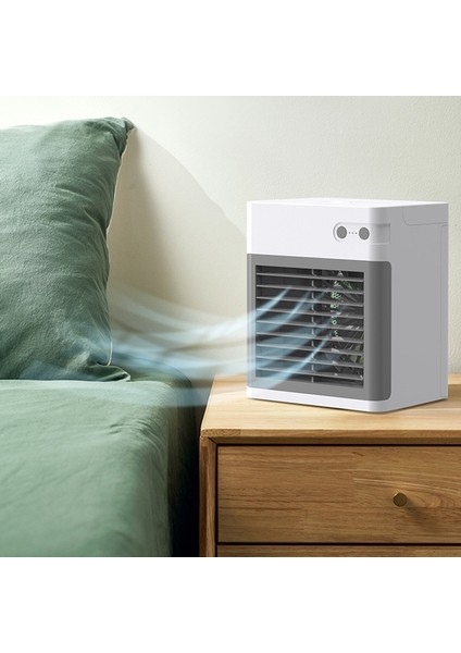 Hava Soğutucu Üç Hızlı Ayarlanabilir Sessiz Büyük Hacimli Nemlendirme Masaüstü Veya Oda Için Soğutma Fanı, Beyaz (Yurt Dışından) modelleri
