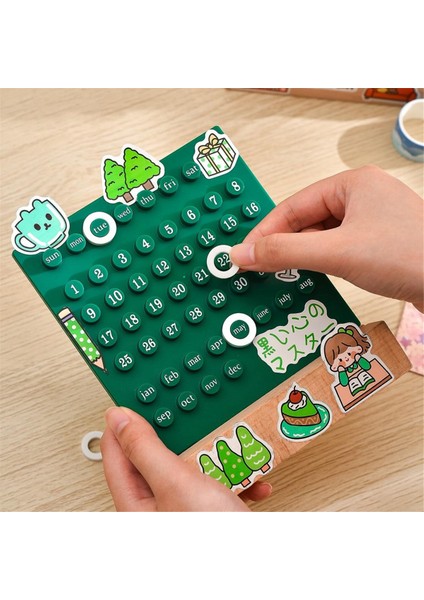 Ahşap Masa Takvimi Sürekli Takvim Retro Ev Benzersiz Hediyeler, Ay Tarih Göstergesi, Ofis Için Masa Süslemeleri, Yeşil (Yurt Dışından) indirimleri