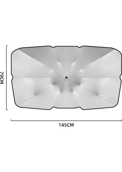 Katlanabilir Araba Güneş Şemsiyesi Iç Cam Güneşlik Kapağı Ön Pencere Uv Koruma Gölge Perde Şemsiye, L (Yurt Dışından)