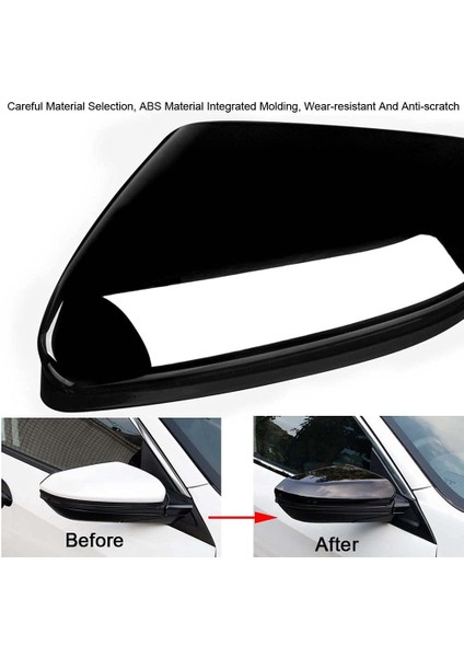 Dikiz Aynası Kapağı 10TH Gen 2016-2021 ile Uyumlu Yan Kapı Ayna Kapağı Trim Araç Dış Aksesuarları, Siyah (Yurt Dışından) fırsatları
