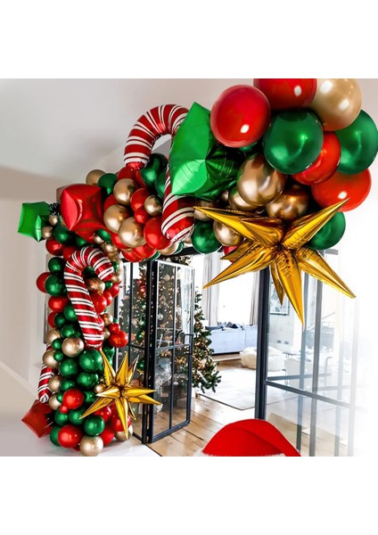 Noel Balon Kemer Yeşil Altın Kırmızı Kutu Şeker Balonlar Çelenk Koni Patlama Yıldız Folyo Balonlar Noel Dekorasyon (Yurt Dışından) fiyatları