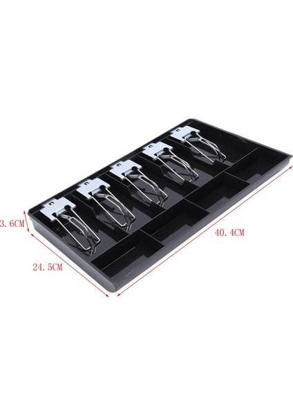 2x 5-Izgara Para Nakit Para Kayıt Ekleme Tepsisi Değiştirme Kasiyer Çekmece Depolama Kayıt Tepsisi Kutusu Sınıflandır Mağaza (Yurt Dışından) fiyatları