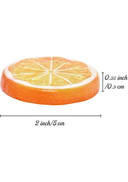 Человеческие Цветы,30 Adet Sahte Limon Dilim Yapay Meyve Ev Partisi Dekorasyon Için Son Derece Simülasyon Gerçekçi Model Turuncu (Yurt Dışından)