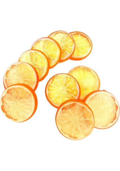 Человеческие Цветы,30 Adet Sahte Limon Dilim Yapay Meyve Ev Partisi Dekorasyon Için Son Derece Simülasyon Gerçekçi Model Turuncu (Yurt Dışından)