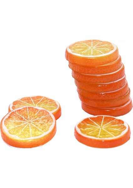 Человеческие Цветы,30 Adet Sahte Limon Dilim Yapay Meyve Ev Partisi Dekorasyon Için Son Derece Simülasyon Gerçekçi Model Turuncu (Yurt Dışından)