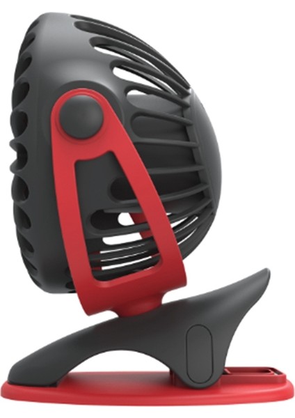 Kırmızı Taşınabilir Soğutma USB Fan 4 Hız 360 Derece Çok Yönlü Dönüş Şarj Edilebilir Hava Şarj Masaüstü Klipsi (Yurt Dışından)