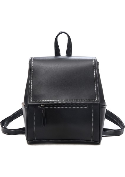 Ins Kolej Rüzgar Sırt Çantası Kore Versiyonu Bayanlar Vahşi Çok Amaçlı Moda Basit Sırt Çantası Kampüs Eğlence Sırt Çantası Siyah (Yurt Dışından)