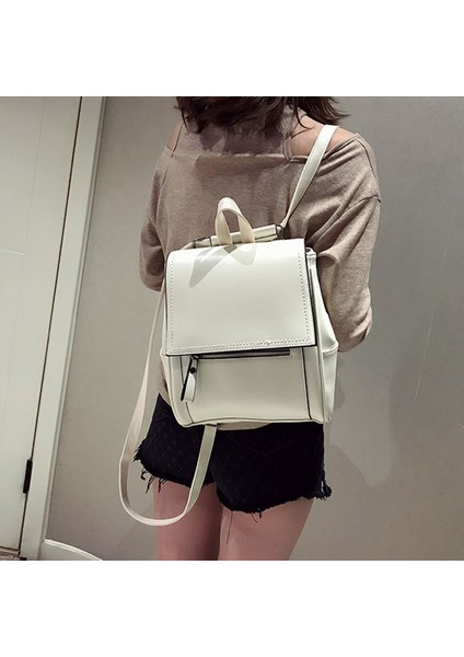 Ins Kolej Rüzgar Sırt Çantası Kore Versiyonu Bayanlar Vahşi Çok Amaçlı Moda Basit Sırt Çantası Kampüs Eğlence Sırt Çantası Siyah (Yurt Dışından) fırsatları