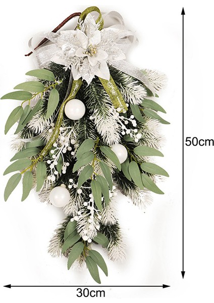 Декоративные Подарки,ön Kapı Iç ve Dış Mekan Için Berry, Çiçek ve Top Süsleri ile 3x Yapay Noel Gözyaşı Swag (Yurt Dışından)
