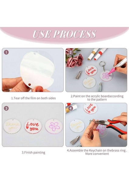 Многоцелевые НАБОРЫ,300 Adet Yuvarlak Akrilik Anahtarlık Boşlukları 2 Inç Şeffaf Akrilik Daireler Diskler Şeffaf Dıy Anahtarlık Zanaat Projesi Için (Yurt Dışından) fırsatları