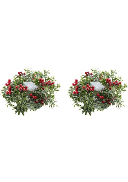 2 Adet 2 Metre 20 LED Dize Işık Açık Noel Çam Yaprakları Berry Işık LED Bakır Tel Peri Çelenk Veranda Lambası (Yurt Dışından)