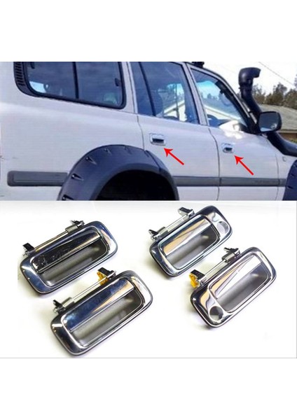 Araba Ön Arka Sol Sağ Dış Dış Kapı Kolu Land Cruiser 80 Için LC80 FZJ80 4500 1991-1997 (Yurt Dışından)
