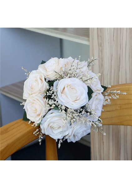 Человеческие Цветы,düğün Için 3x Gelin Buketleri, Yapay Gül Çiçek Buketi Gelin Nedime Tutan Çiçek, Çiçek Kız Buketi (Yurt Dışından)