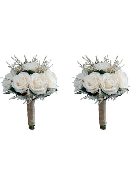 Человеческие Цветы,düğün Için 3x Gelin Buketleri, Yapay Gül Çiçek Buketi Gelin Nedime Tutan Çiçek, Çiçek Kız Buketi (Yurt Dışından) fırsatları